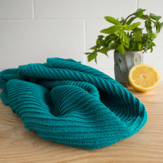 Kitchen Towel Ripple - Peacock