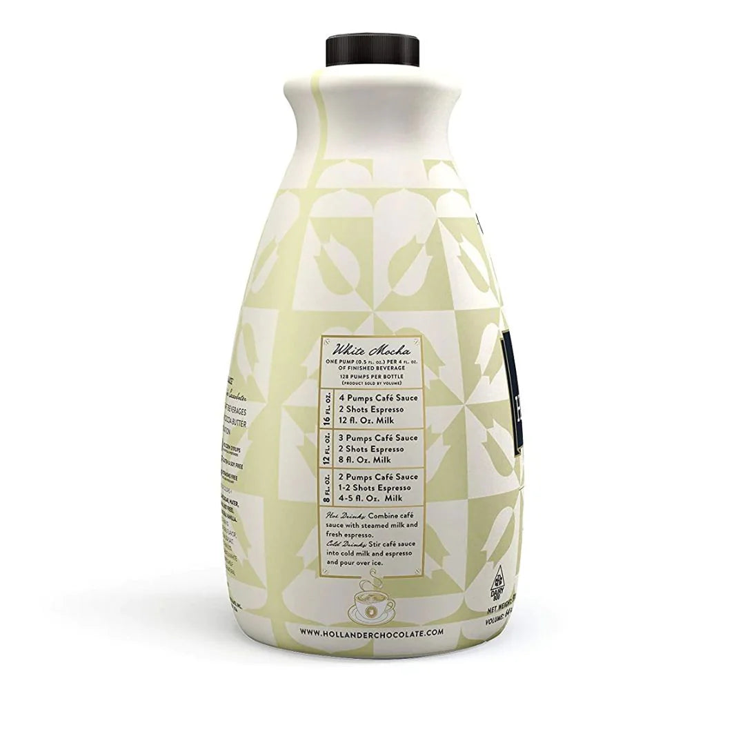 Hollander White Chocolate Cafe Sauce 64oz/1.89L
