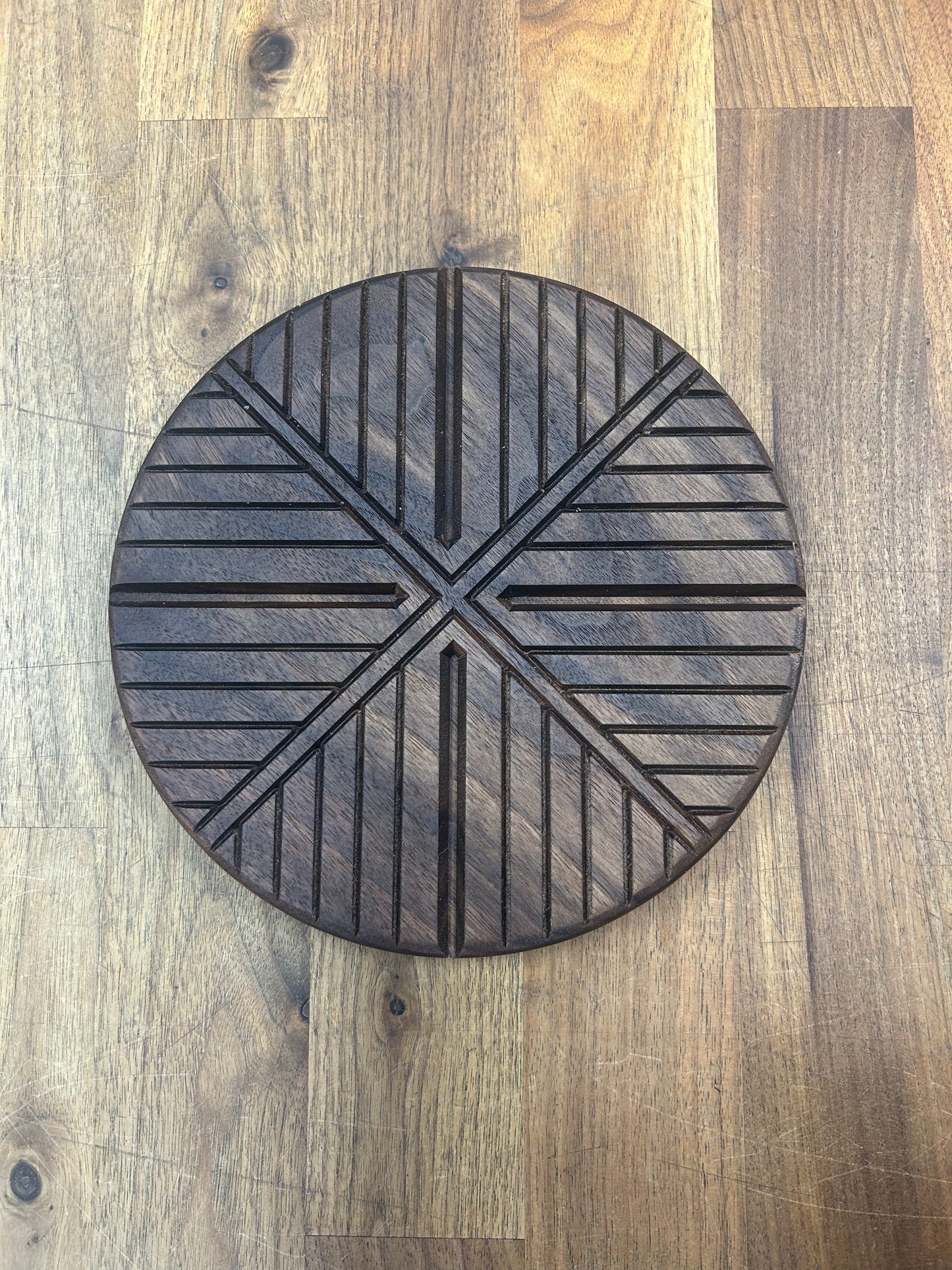 Intersecting Lines - Walnut Trivet