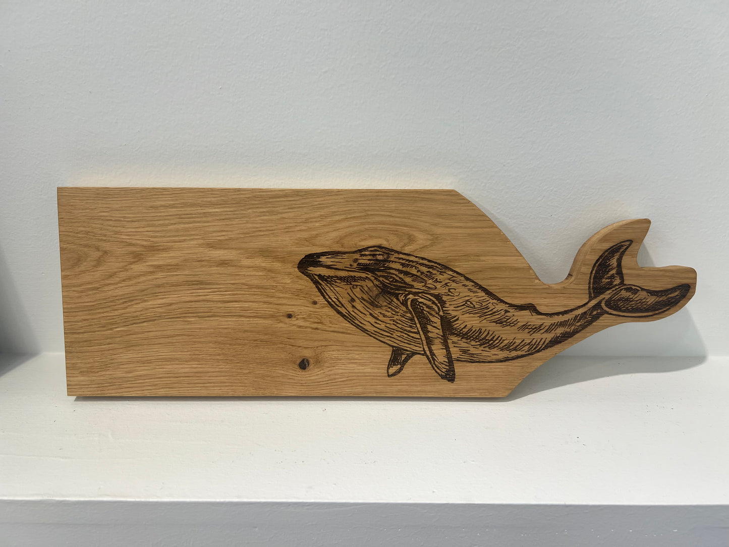 Framed Oak Serving Board - Medium - Whale
