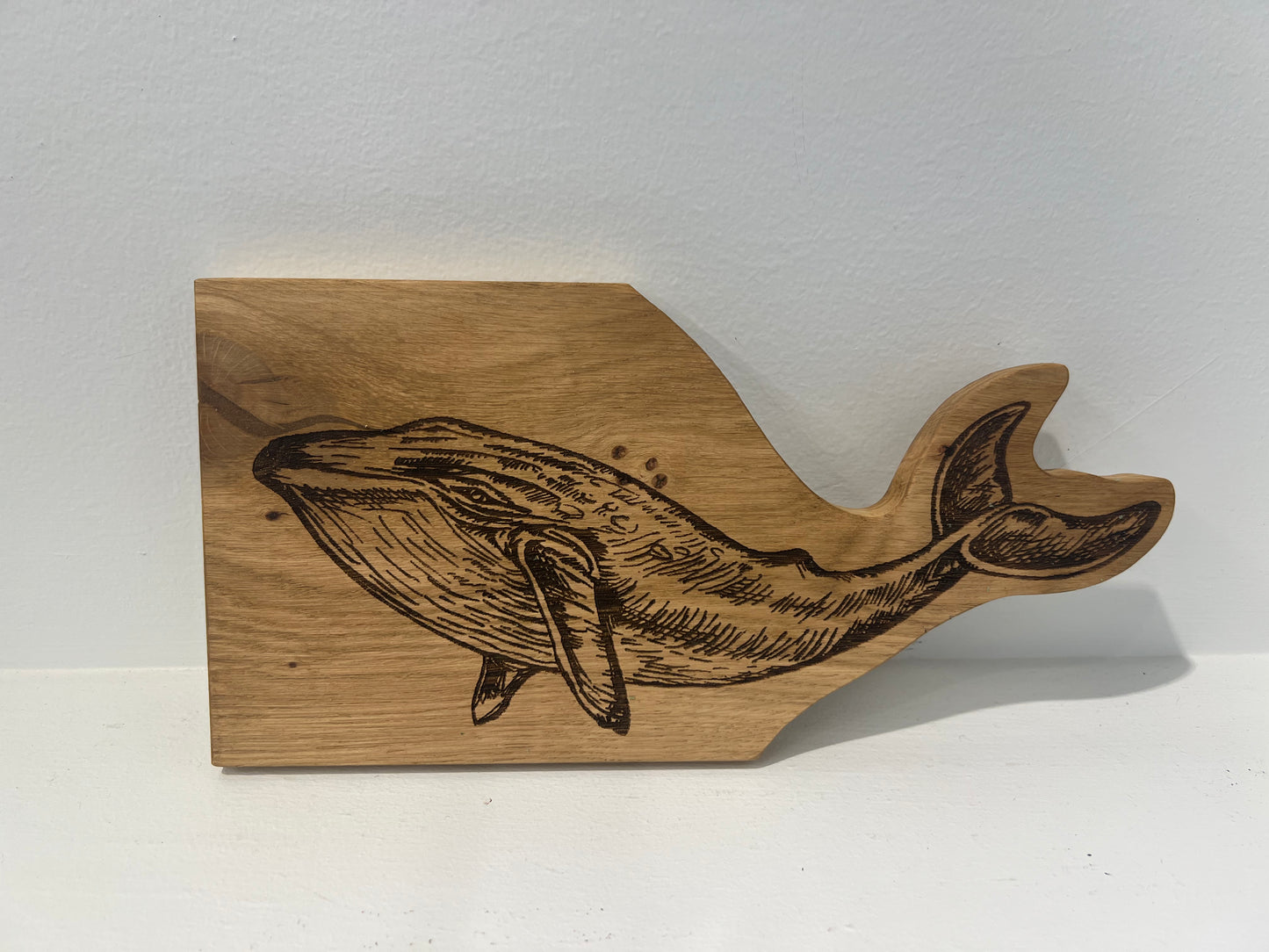 Framed Oak Serving Board - Small - Whale