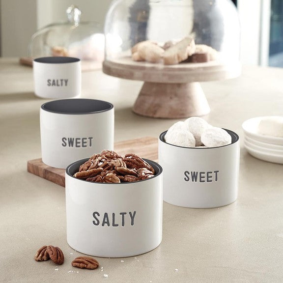 Face To Face Ceramic Bowls - Sweet & Salty - S/2