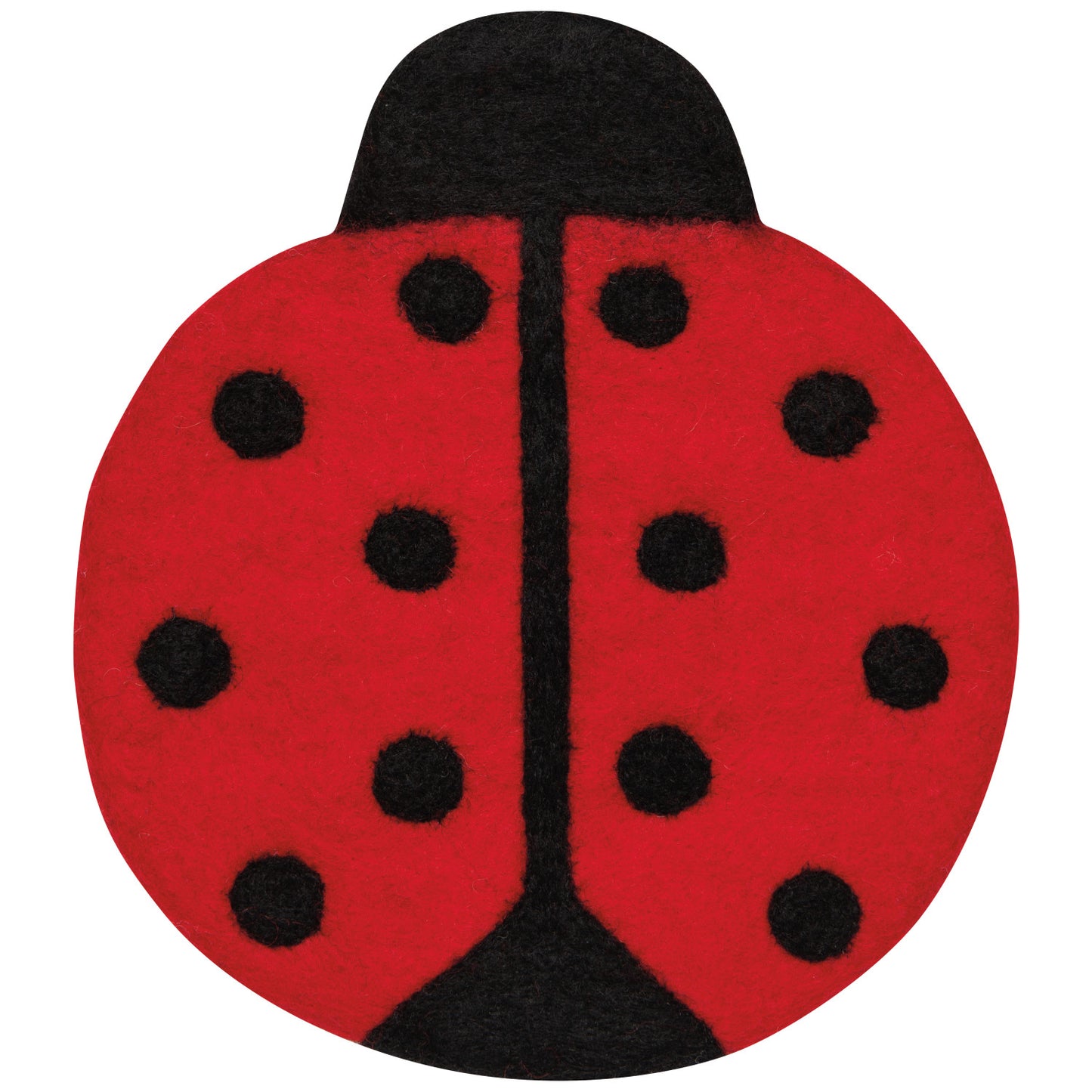 Trivet - Felted Wool - Ladybugs