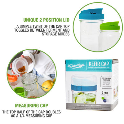 MasonTops Kefir Caps - 2pk