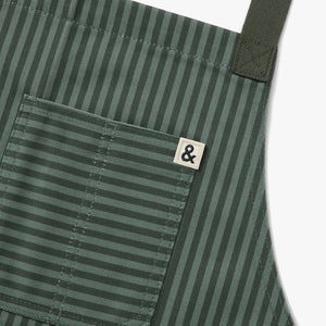 Hedley & Bennett The Essential Apron - Kale Green Stripe