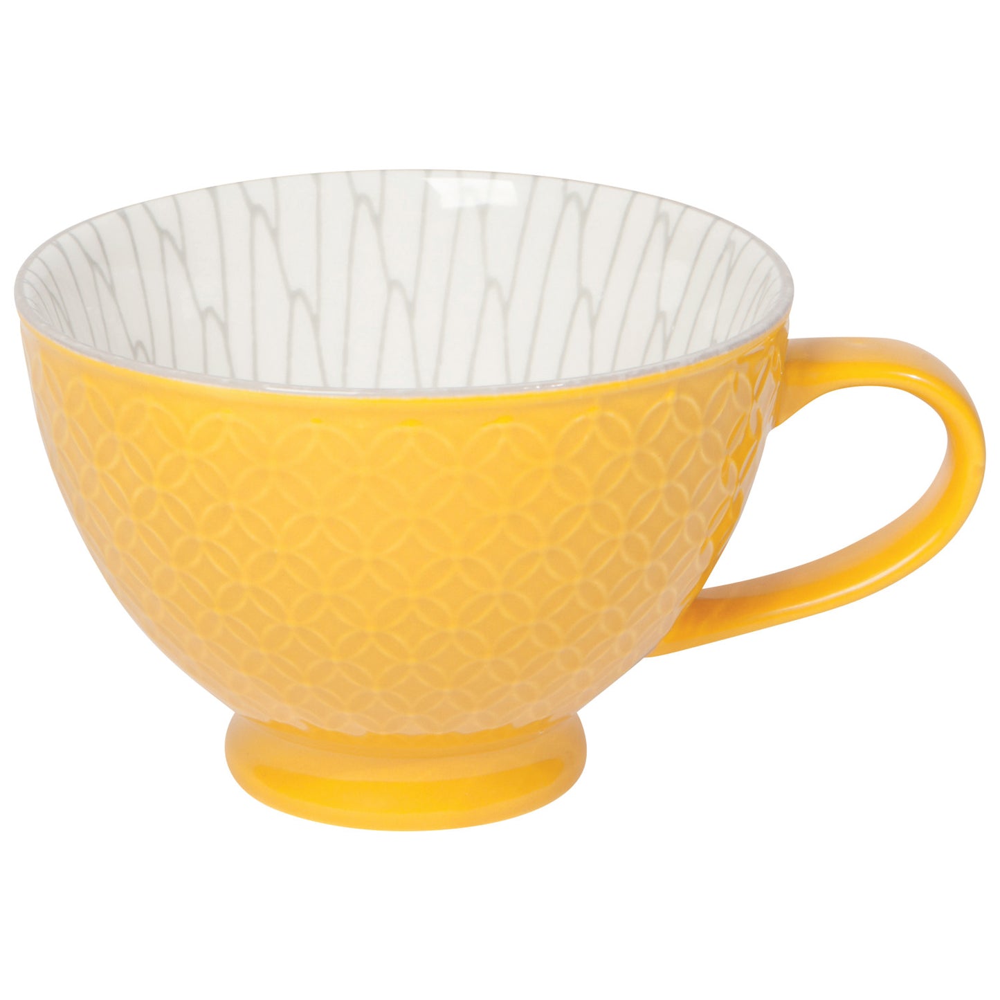 Latte Mug 14oz - Yellow Stamped (40% off at checkout)