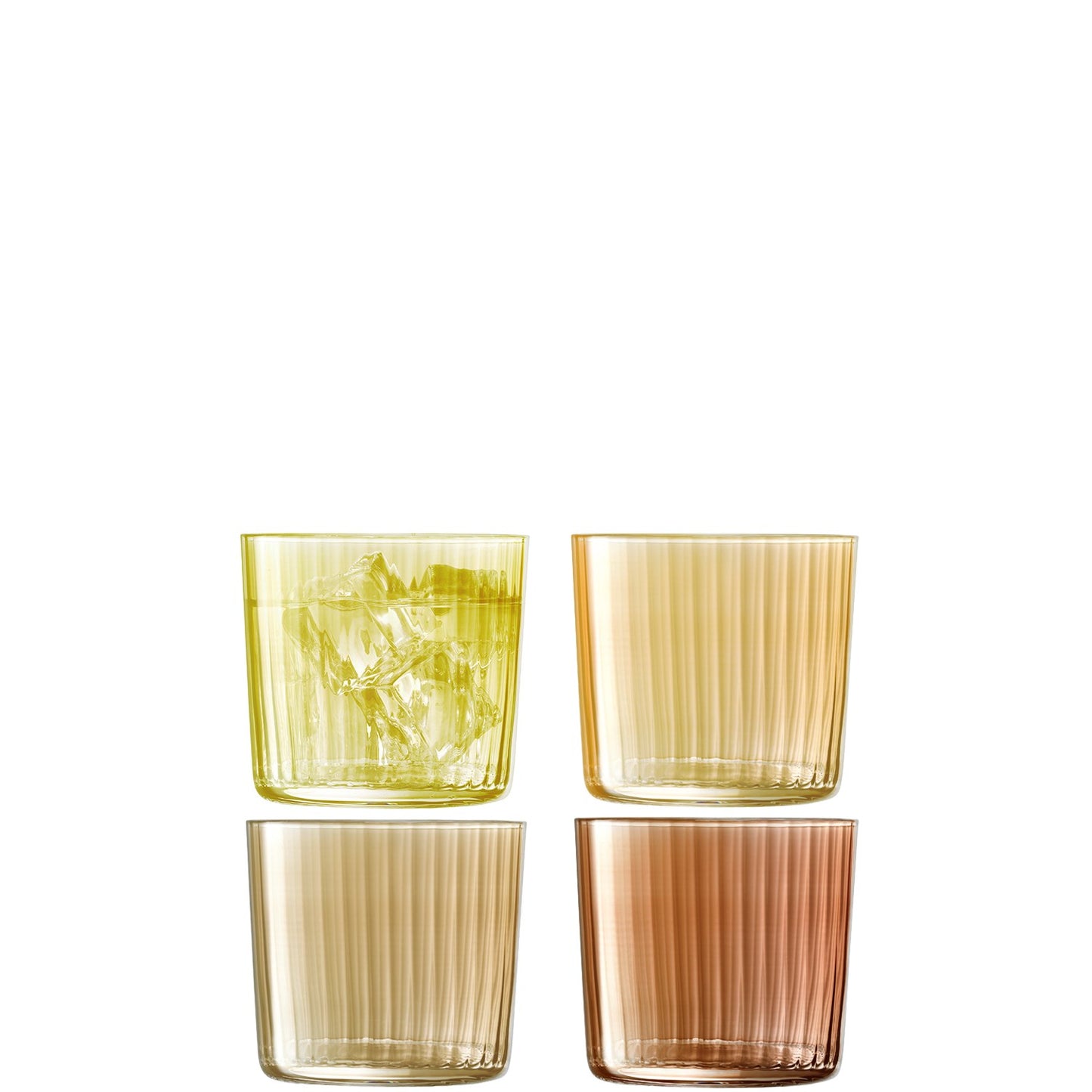 Gems Tumbler 310ml Assorted Amber S/4 (40% off at checkout)