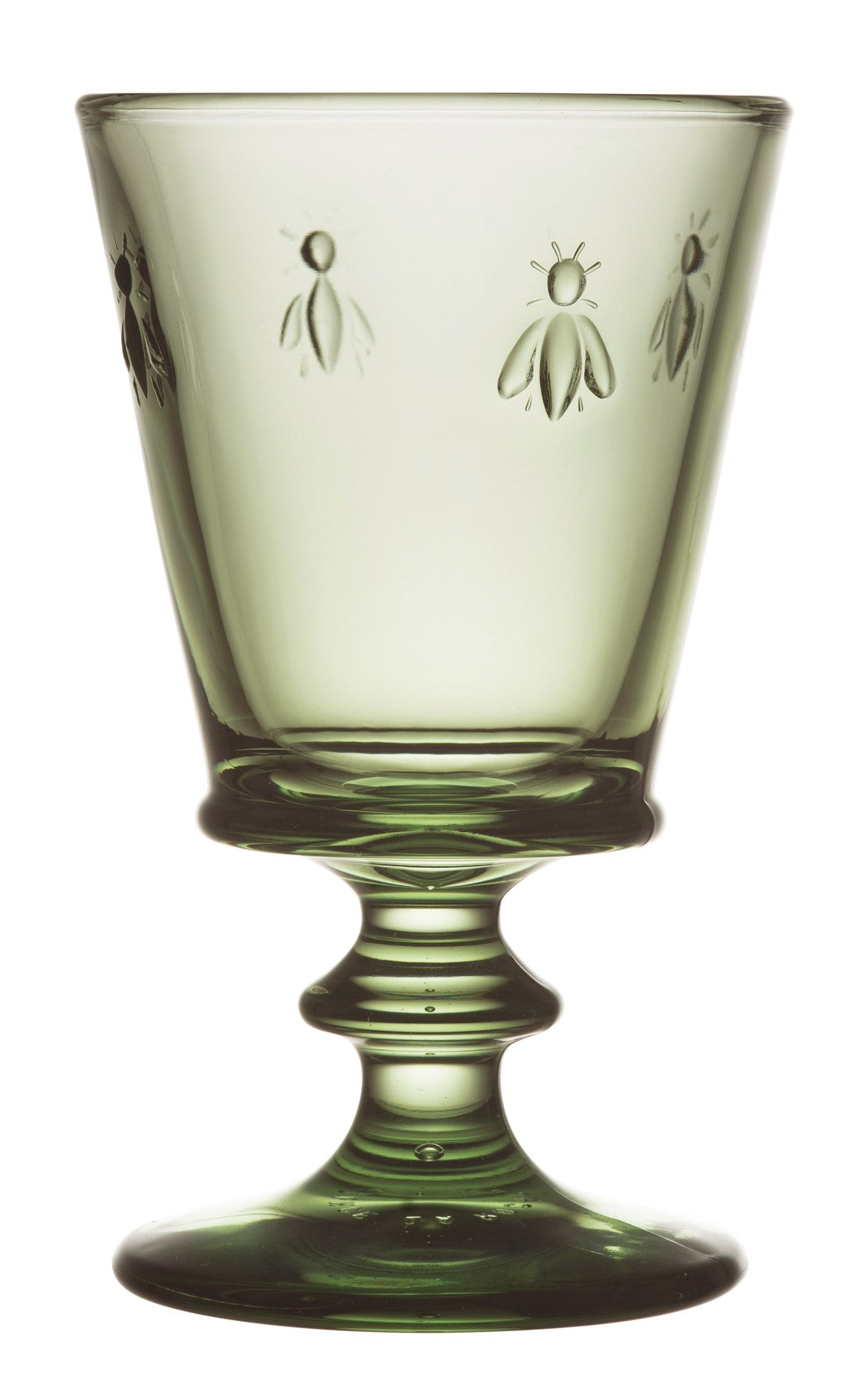La Rochere Abeilles Bee Wine Glass Olive Green 8oz