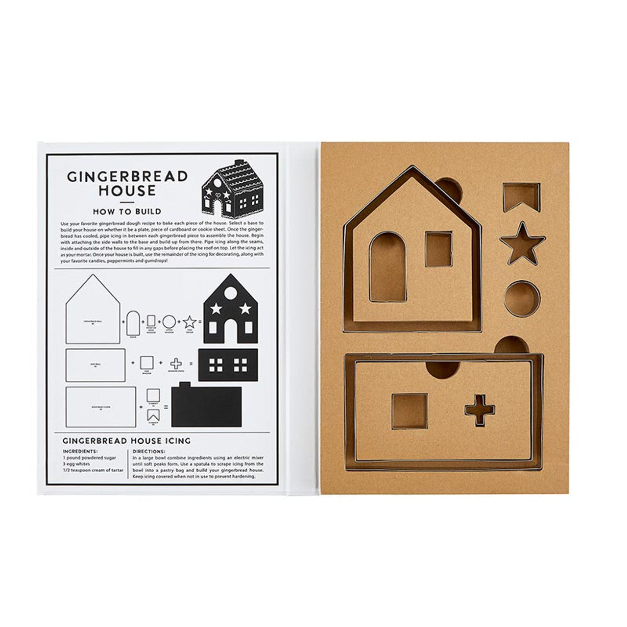 Gingerbread House Cookie Cutter Book Box - S/10