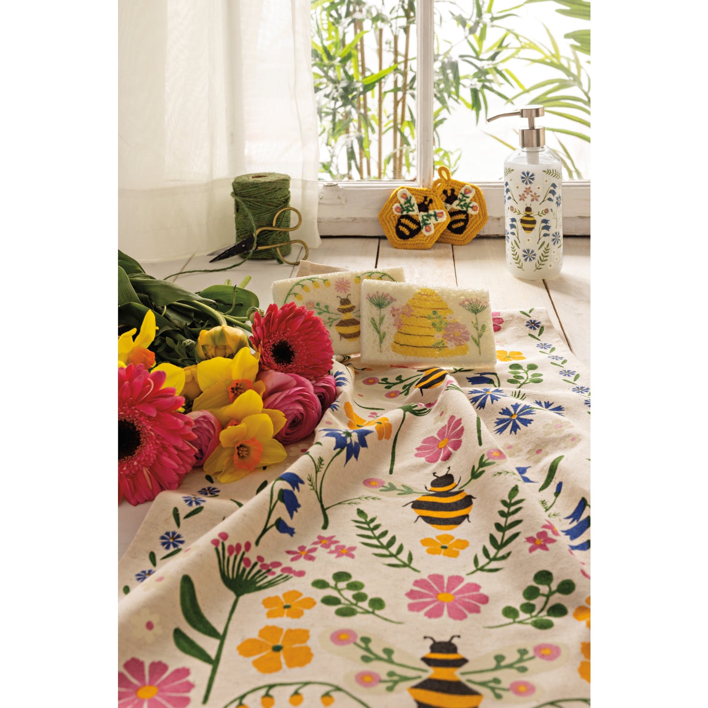 Bee Garden Pop Up Sponges S/4 Assorted