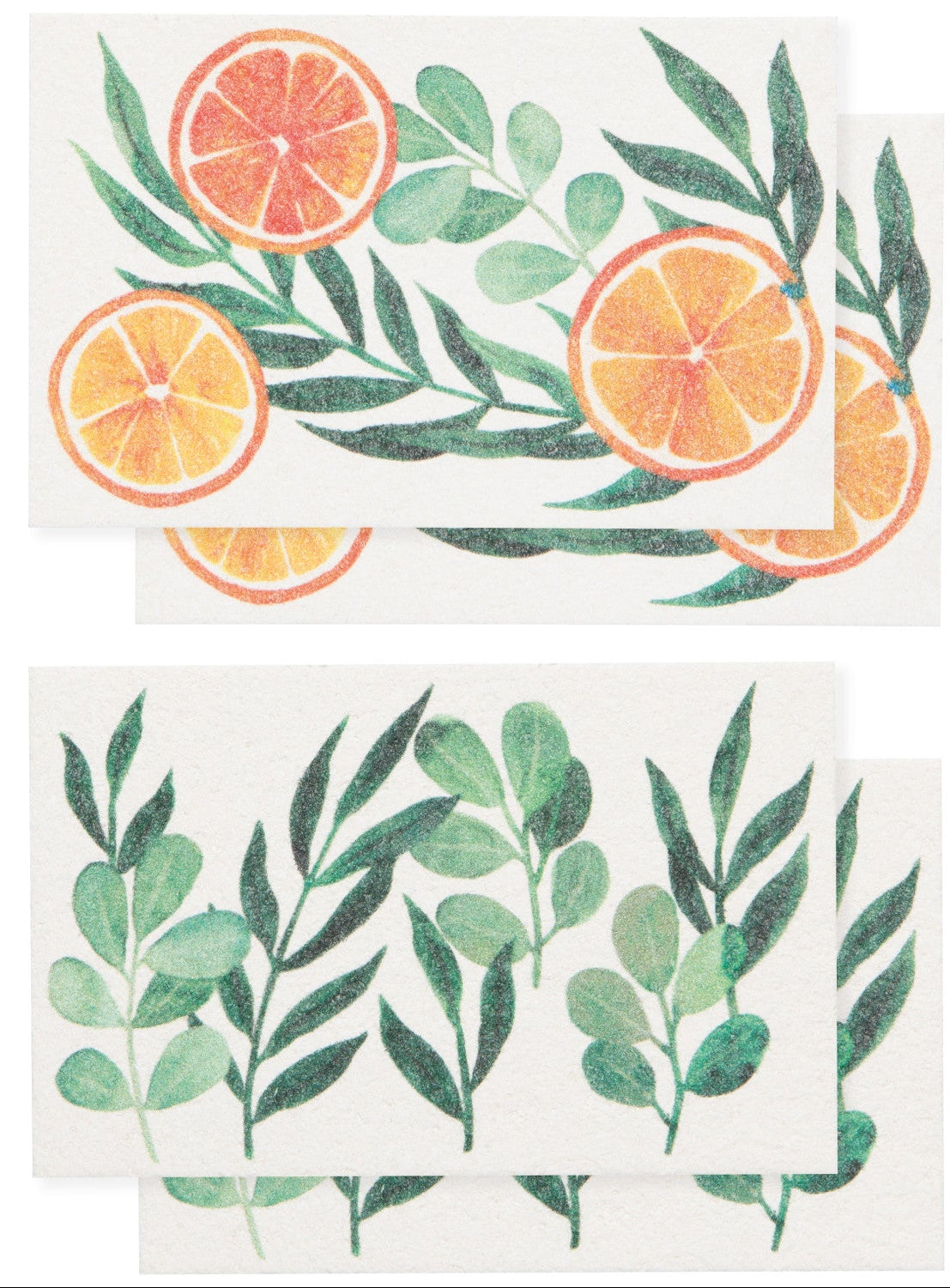 Cedar & Citrus Pop Up Sponges S/4 Assorted