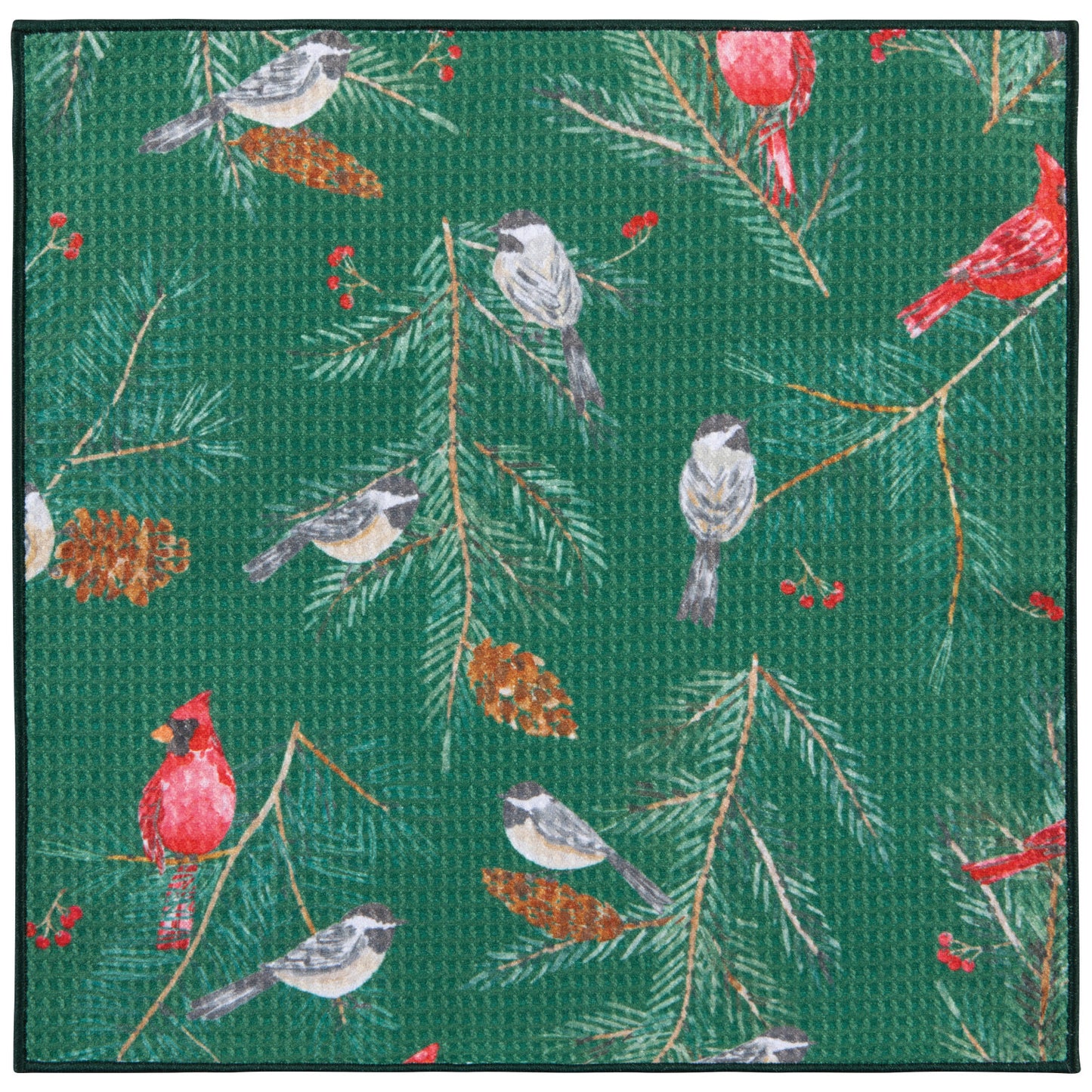 Recycled Microfibre Dishcloth Set/2 - Birds & Boughs Christmas
