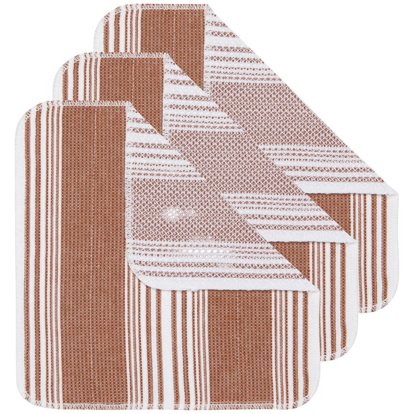 Dishcloth Set of 3 Scrub-it Chestnut Brown