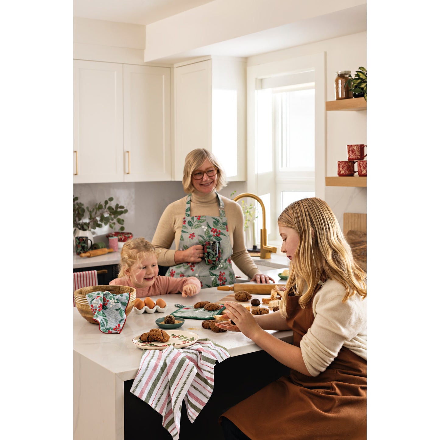Recycled Microfibre Dishcloth Set/2 - Merry Berry Christmas