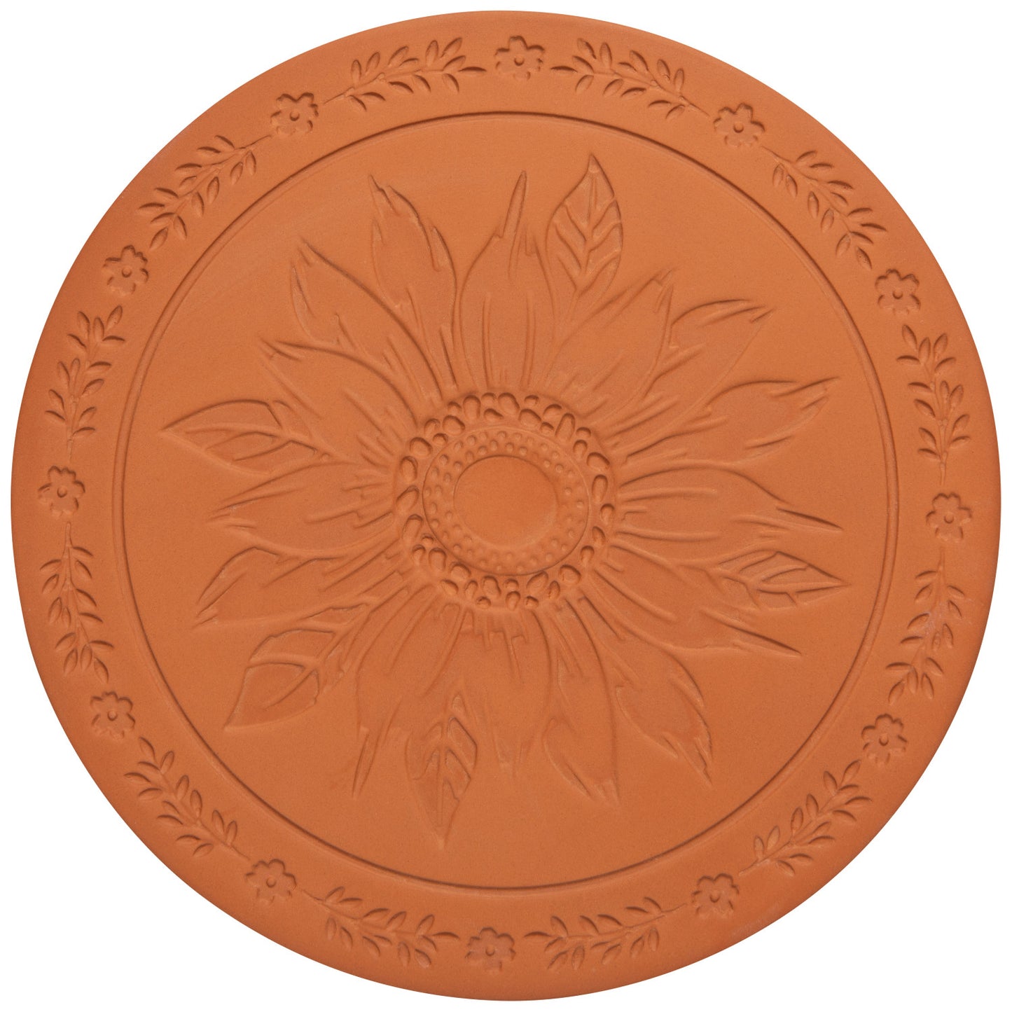 Terracotta Bread Warming Stone - Sunflower Splendor