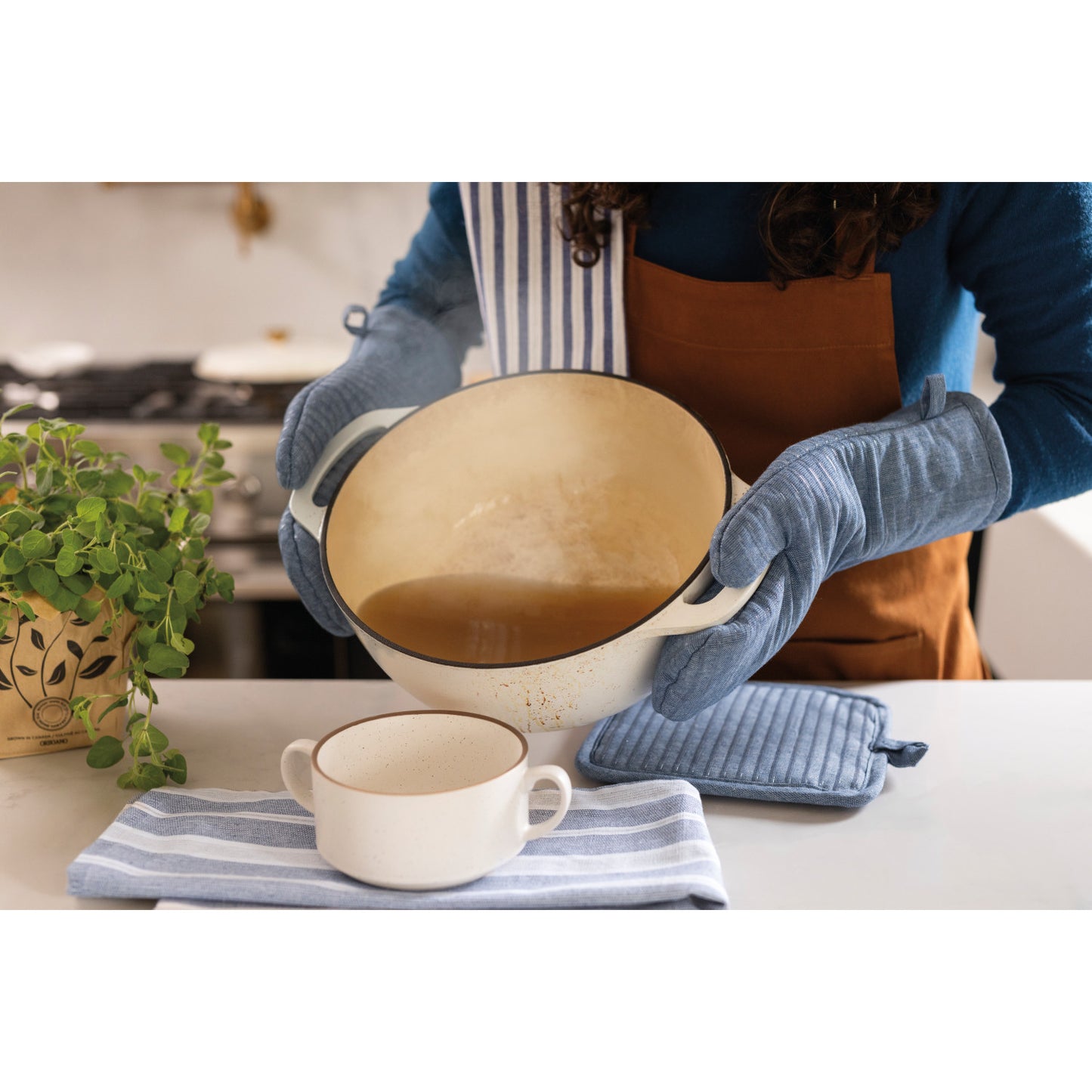 Oxford Silicone-Cotton Oven Mitt