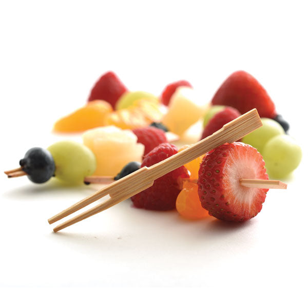 3.5" Two Pronged Bamboo Party Forks
