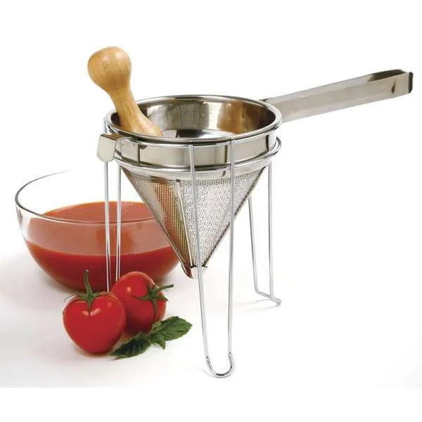 Norpro S/S Chinois With Wood Pestle And Stand