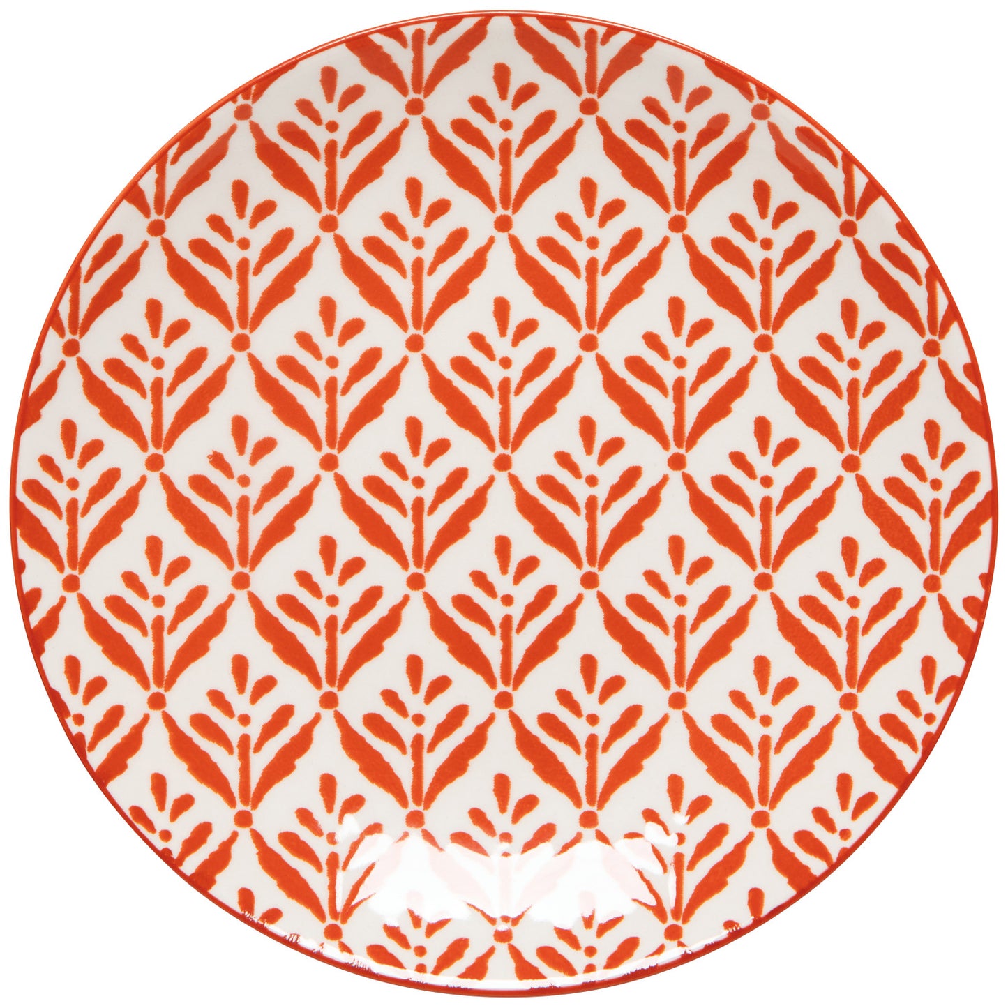 Stamped Appetizer Plate - Copper Leaves