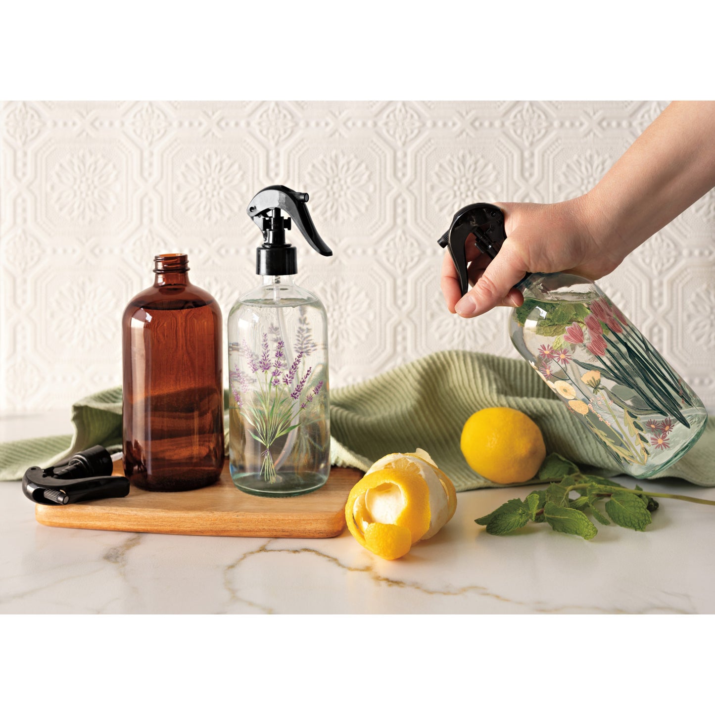 Glass Spray Bottle - Amber