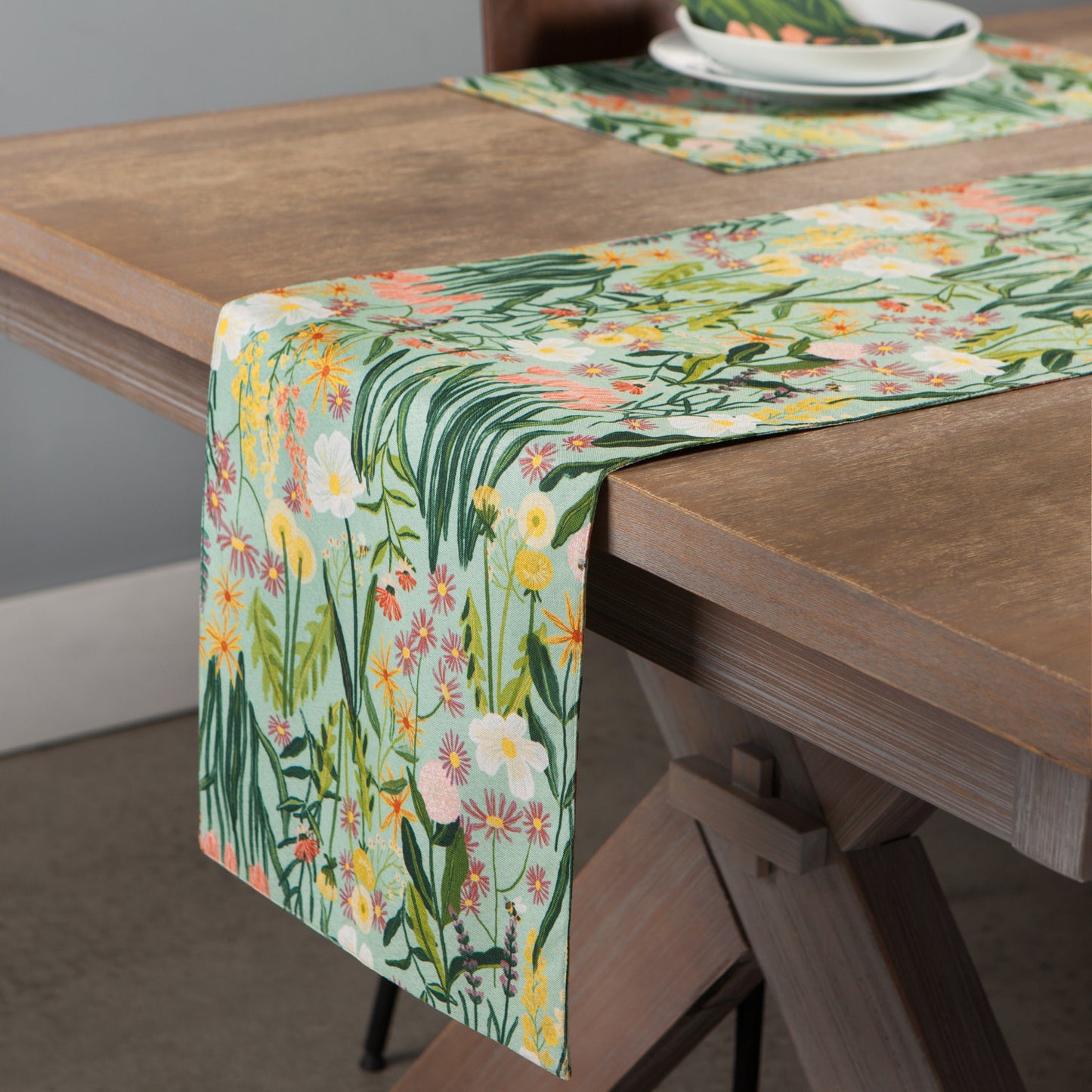 Bees & Blooms Clean Coast Printed Runner - 72x13"