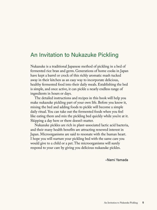 Nukazuke The Japanese Art of Fermented Pickling - Nami Yamada
