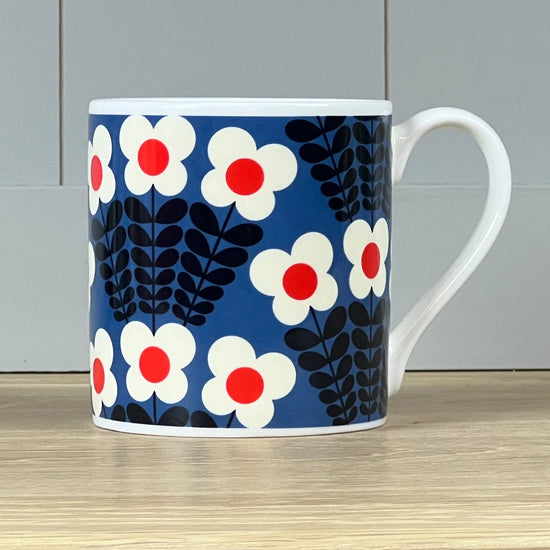 Bunch Of Stems Blue Mug - 350ml