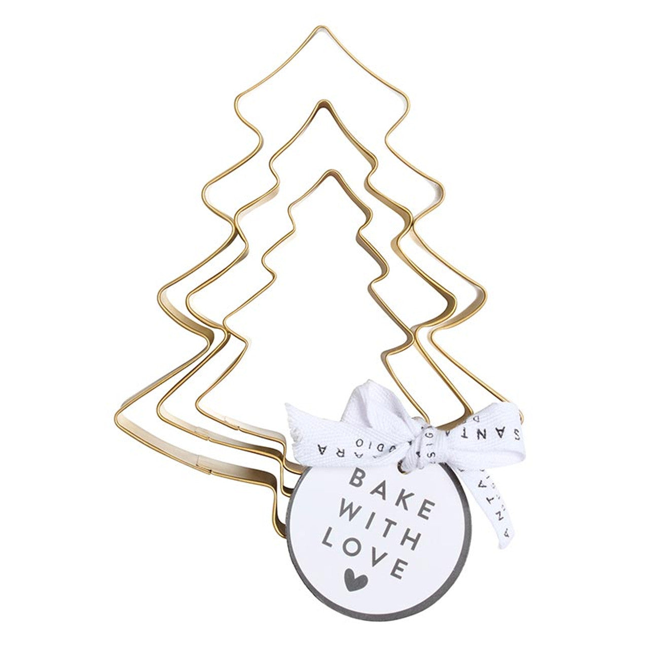Gold Tree Cookie Cutter S/3
