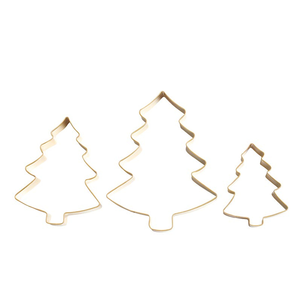 Gold Tree Cookie Cutter S/3