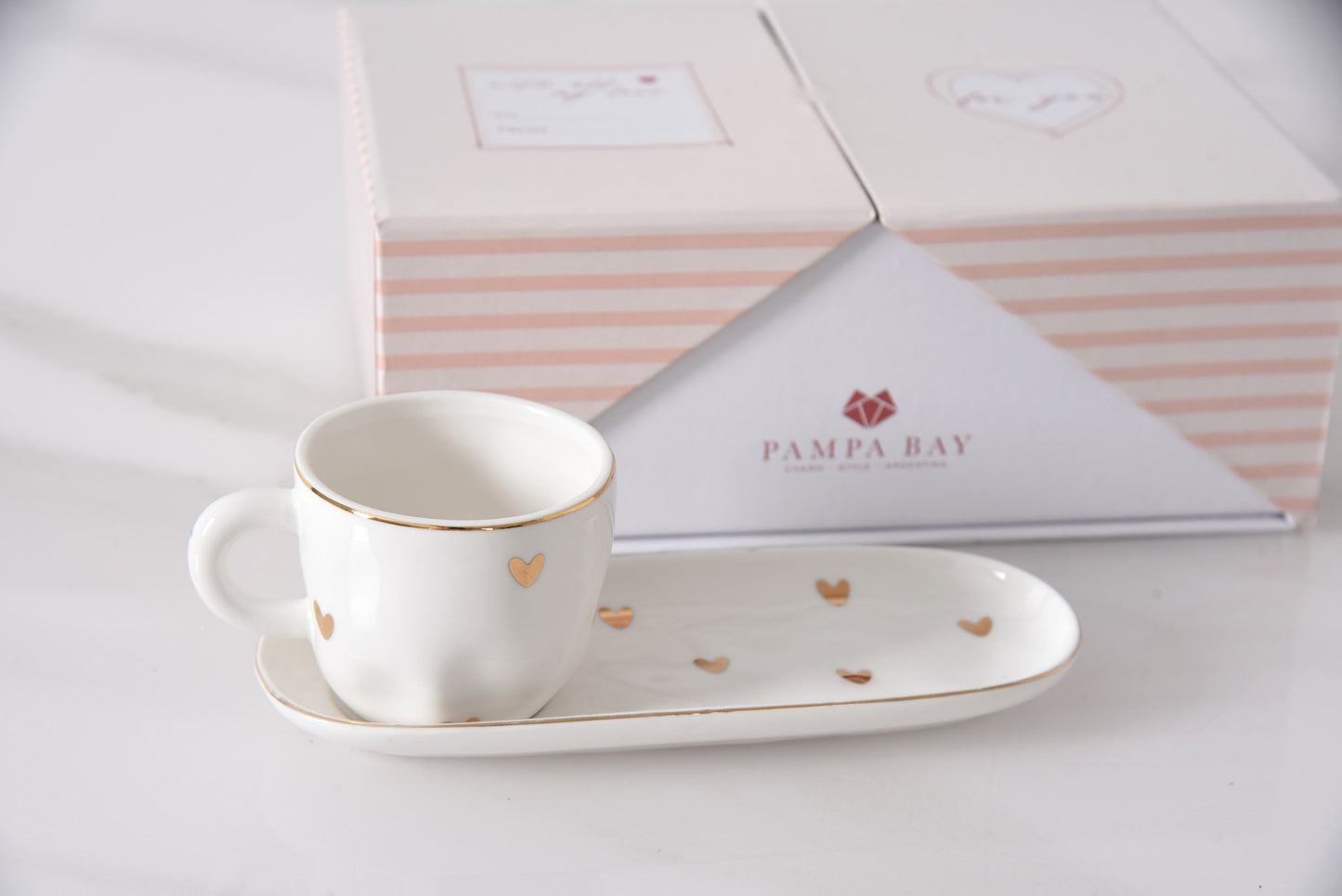 Heart to Heart Espresso Cup & Saucer x2 (40% off at checkout)