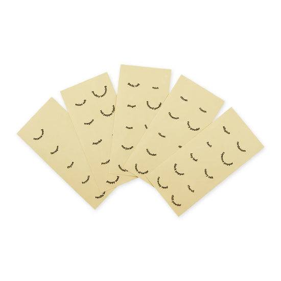Round Spice Labels S/50 - curved preprinted