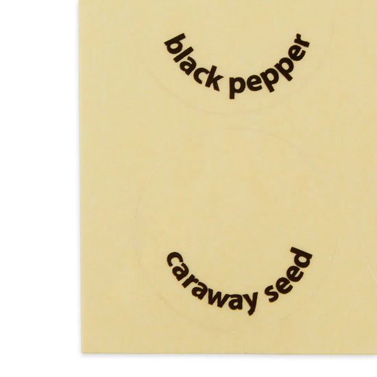 Round Spice Labels S/50 - curved preprinted