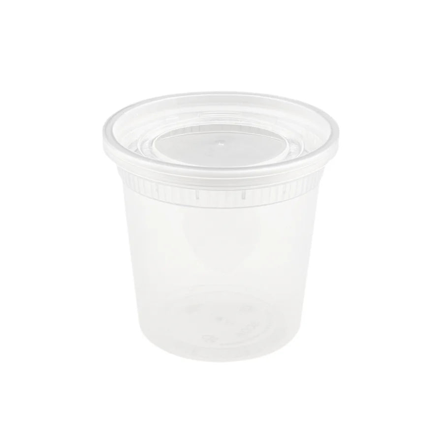 Clear Deli Container W/ Lid - 24oz (10/pk) Heavy Duty Leak-resistant