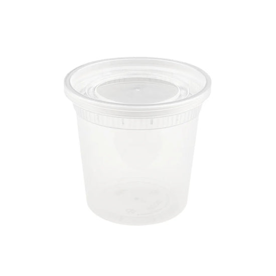 Clear Deli Container W/ Lid - 24oz (10/pk) Heavy Duty Leak-resistant