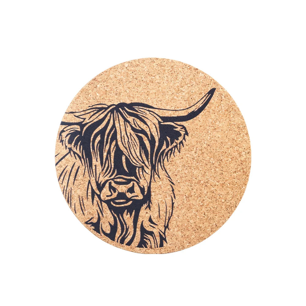 Selbrae House Highland Cow Cork Trivet
