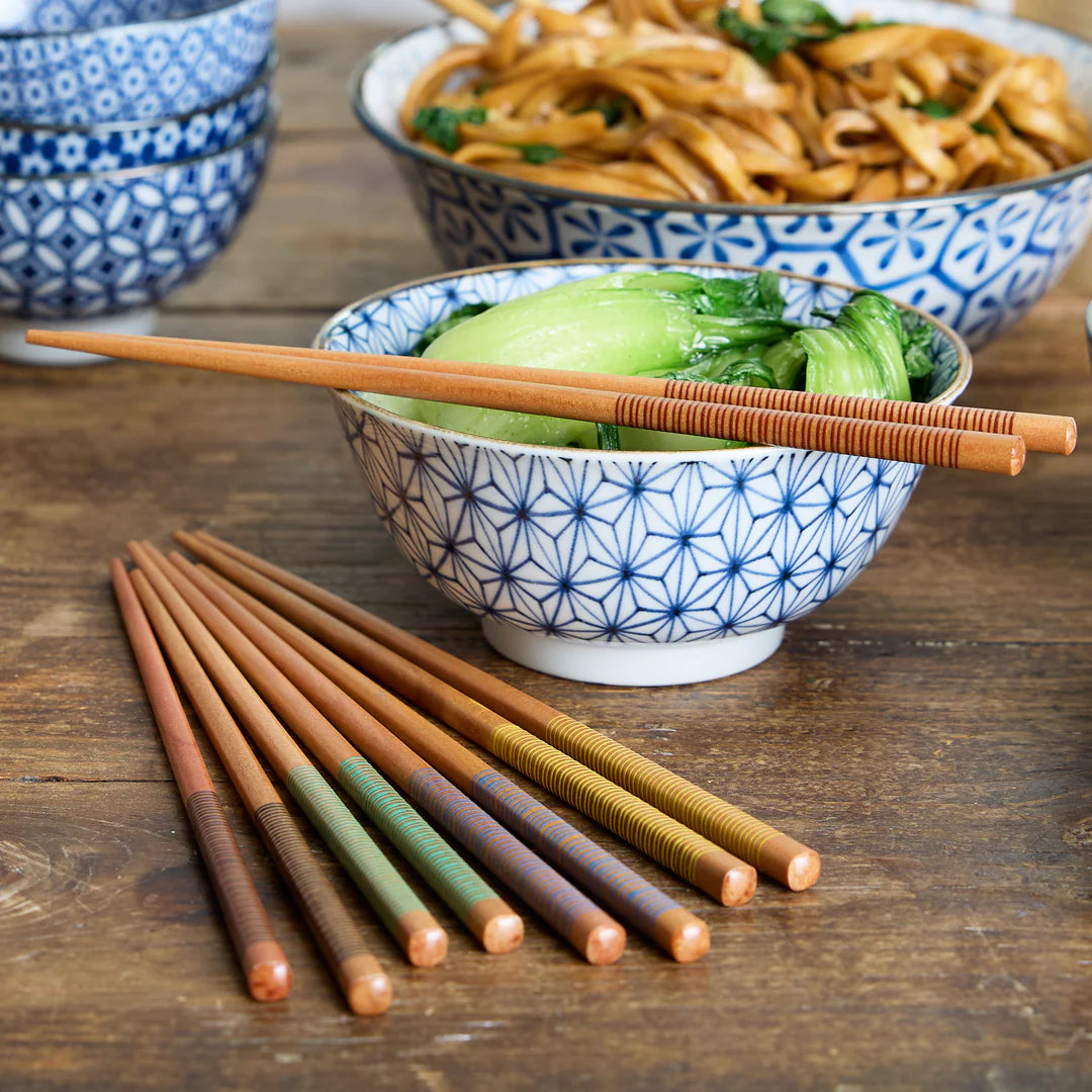 Multi Stripe Chopsticks - Pack of 5