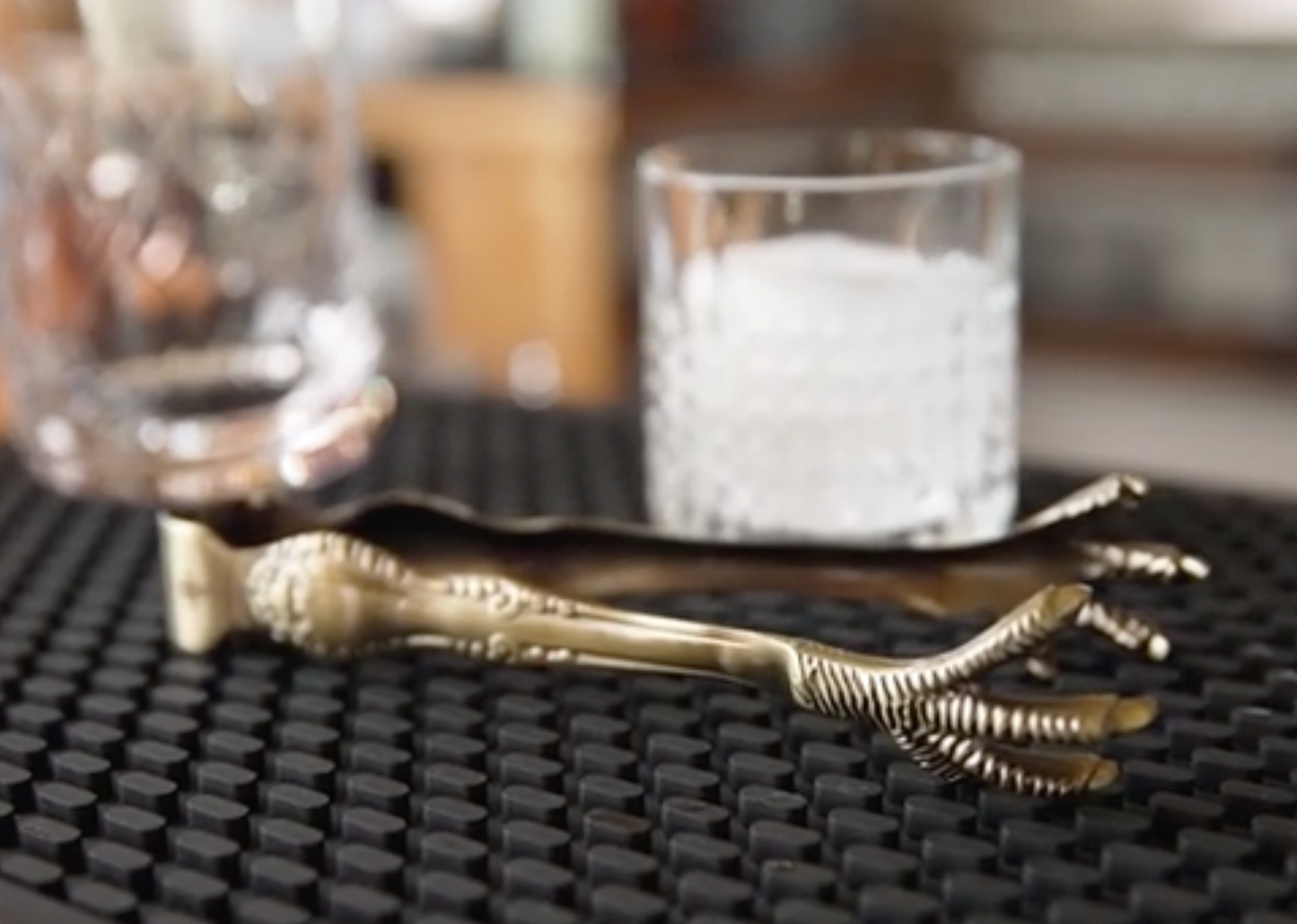 Barfly Talon Ice Tongs - Antique Brass