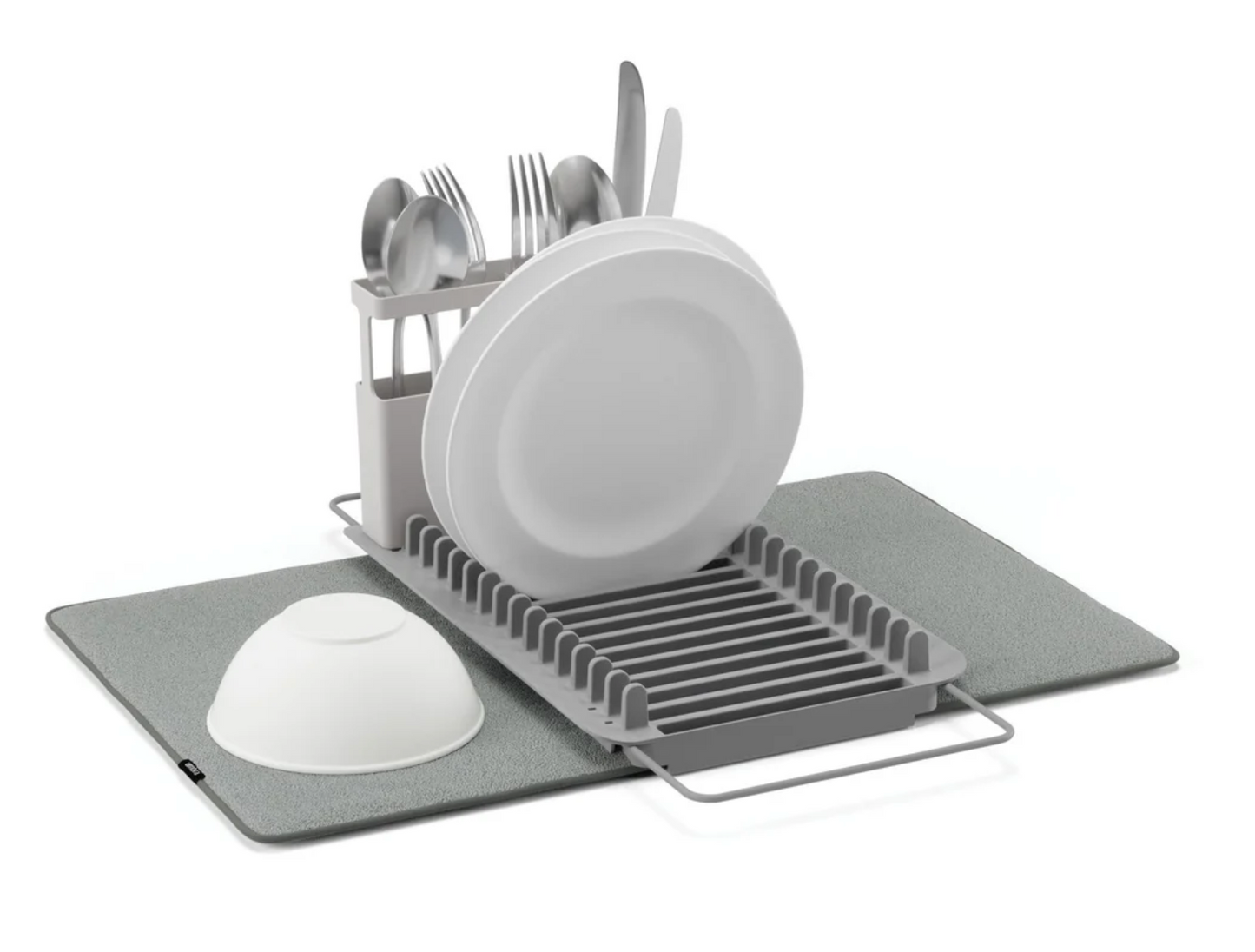 Umbra UDry Over the Sink Dish Rack with Mat - Charcoal