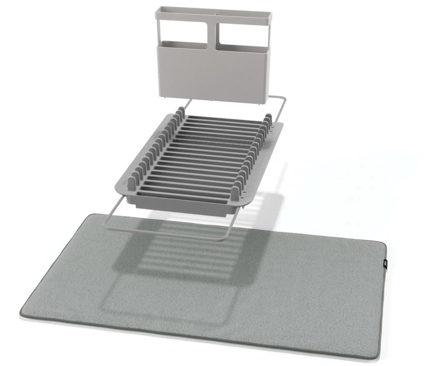 Umbra UDry Over the Sink Dish Rack with Mat - Charcoal