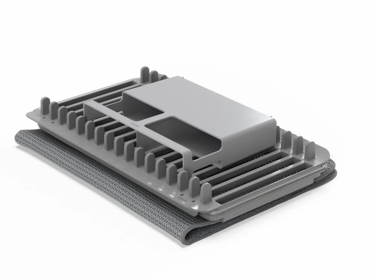 Umbra UDry Over the Sink Dish Rack with Mat - Charcoal