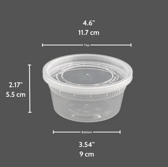 Clear Deli Container W/ Lid - 12oz (10/pk) Heavy Duty Leak-resistant