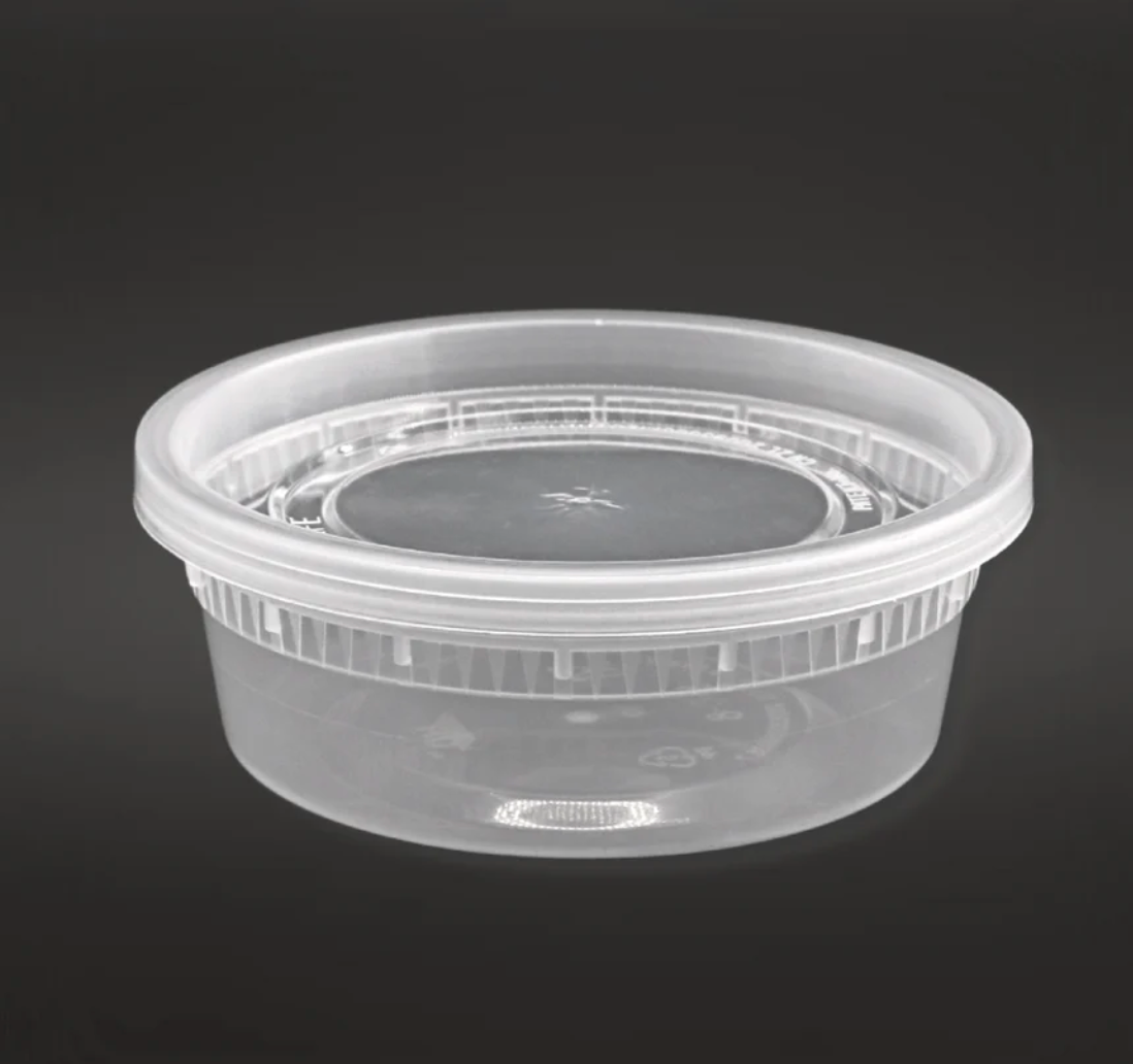 Clear Deli Container W/ Lid - 8oz (10/pk) Heavy Duty Leak-resistant
