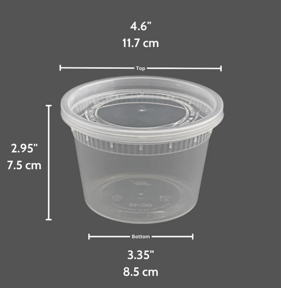 Clear Deli Container W/ Lid - 16oz (10/pk) Heavy Duty Leak-resistant