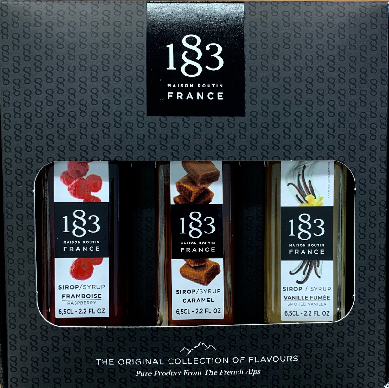1883 - Syrup Gift Pack: Raspberry, Caramel, Smoked Vanilla (65ml ea)