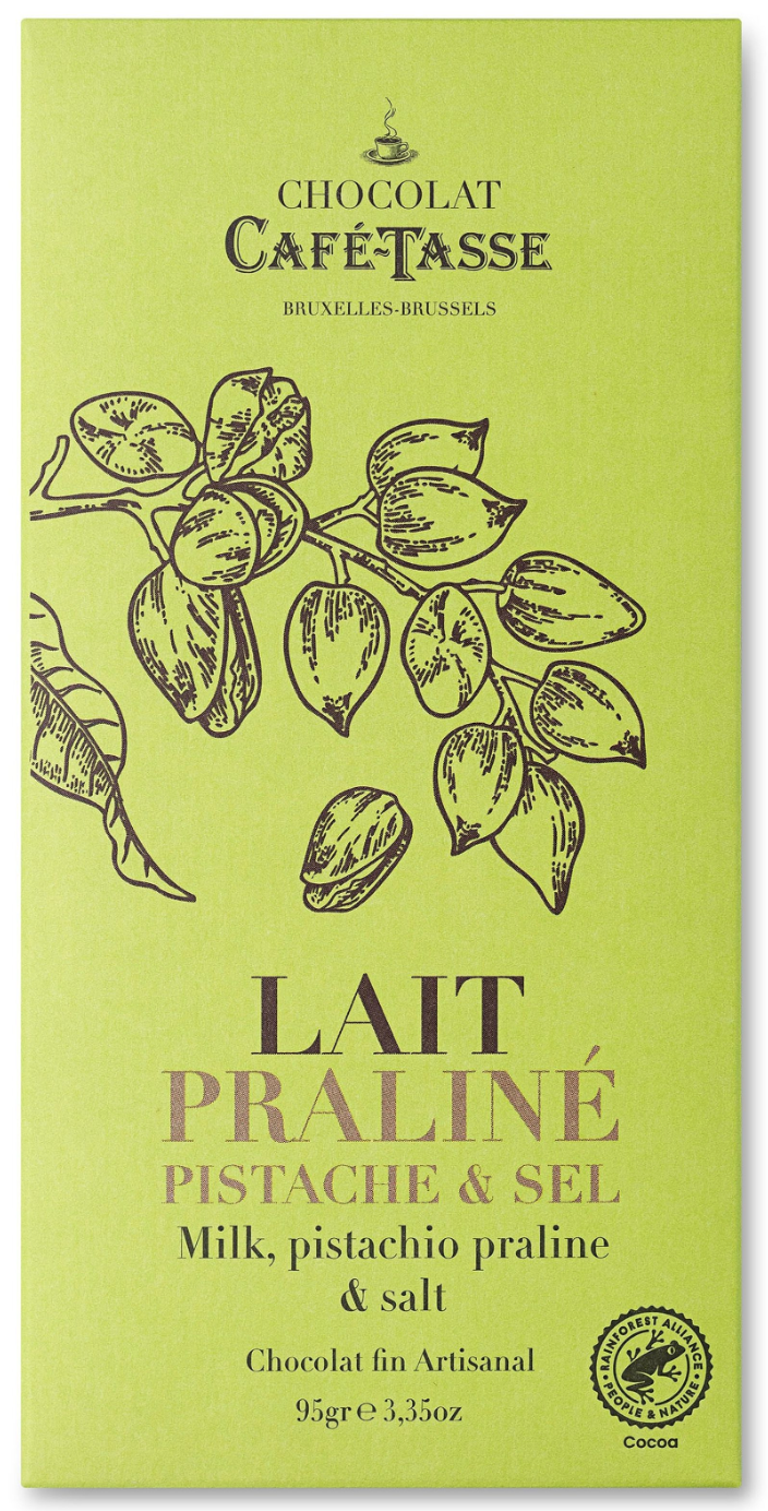 Cafe Tasse Milk Chocolate filled with Pistachio - 95g