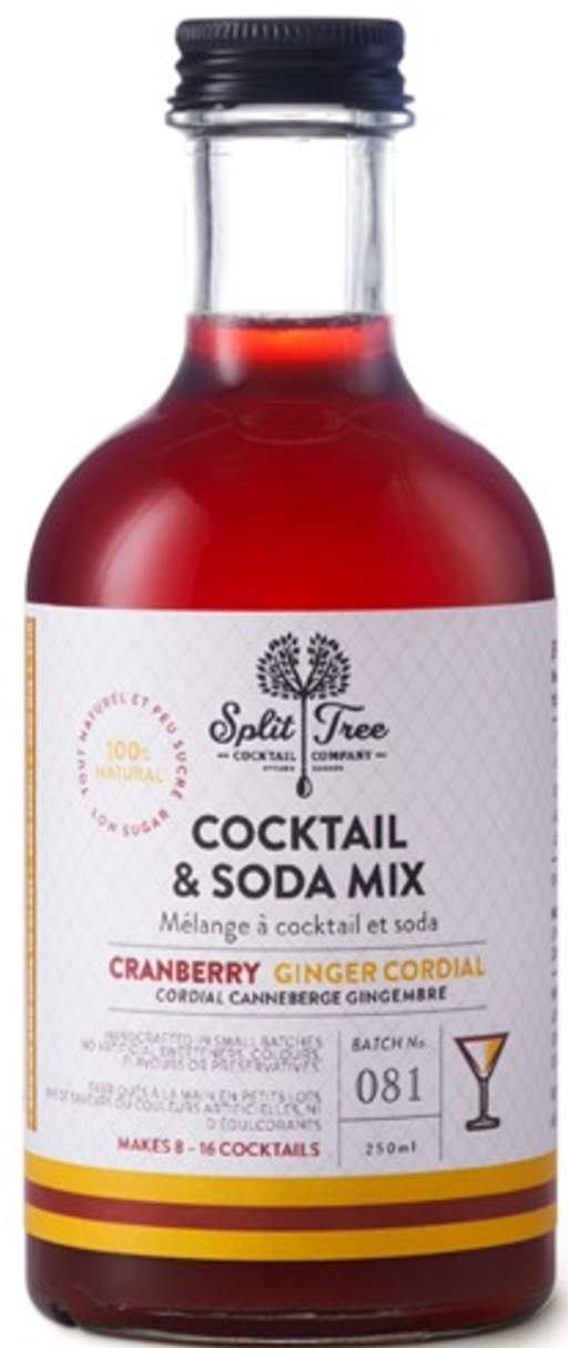 Split Tree Cocktail Co. Cranberry Ginger Cordial - 250ml