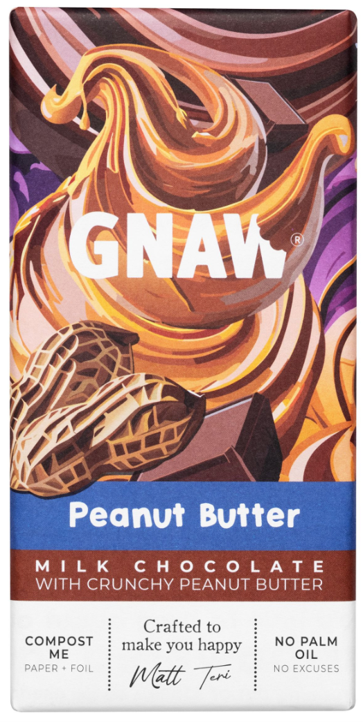 Gnaw Peanut Butter Milk Chocolate - 80g