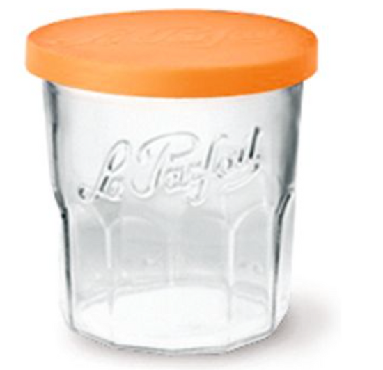 Le Parfait Jam Jar w/Orange Lid Small