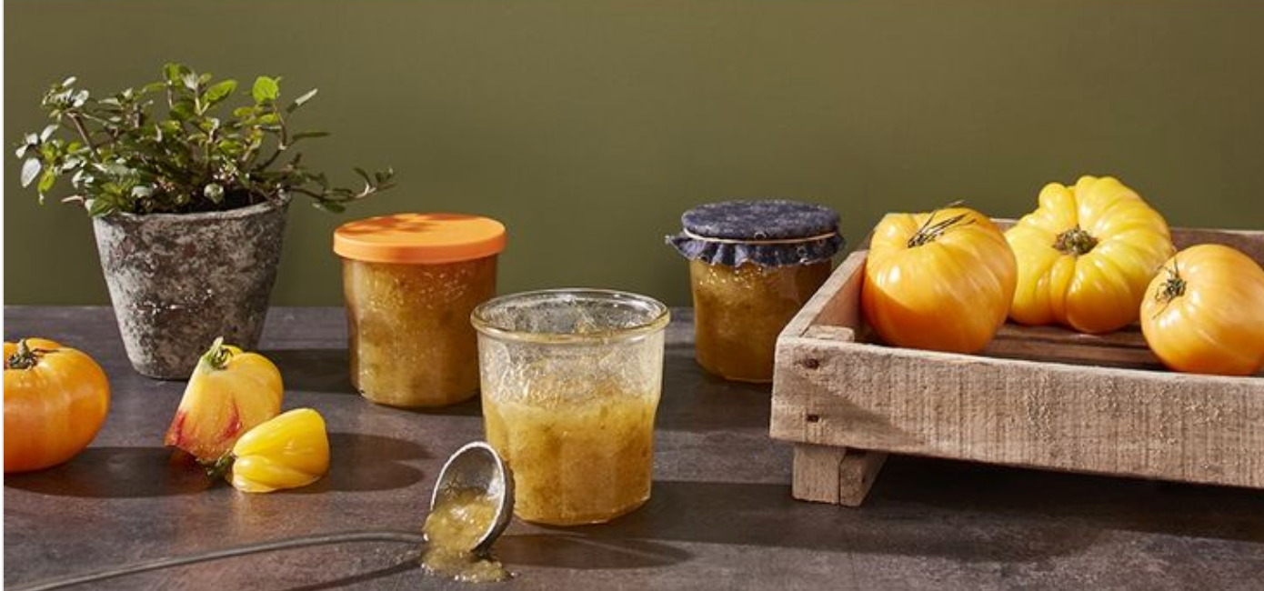 Le Parfait Jam Jar w/Orange Lid Small