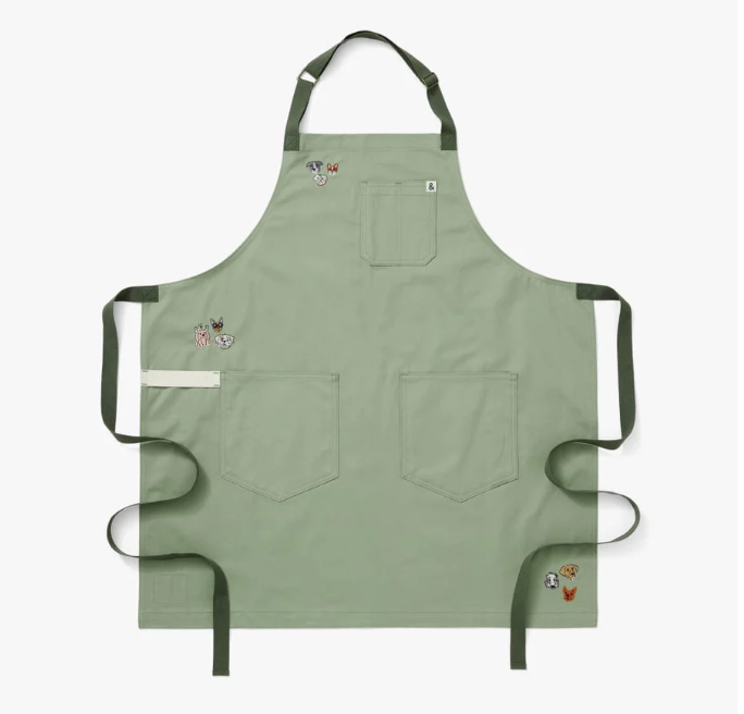 Hedley & Bennett The Essential Best Friends Dog Lovers Apron - Sage